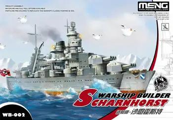 Meng Modeli WB-002 Savaş Gemisi Oluşturucu Scharnhorst (Q Edition) Sevimli