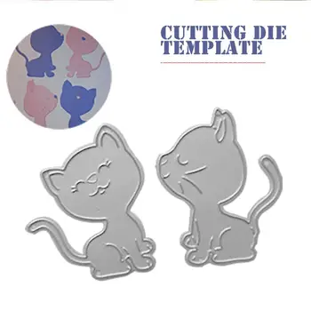 Metal Kesme Cut Kalıplar Kalıp Hayvan Güzel kedi Dekorasyon koleksiyon defteri kağıdı DIY Zanaat Bıçak Kalıp Bıçak Yumruk Hayvan Şablonlar