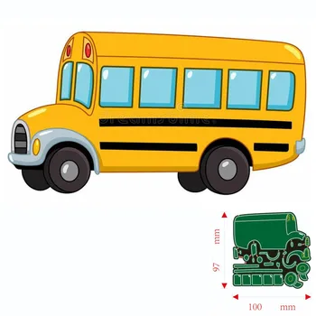 Metal kesme ölür okul otobüsü DIY Scrapbooking kağıt kartları dekoratif el sanatları kabartma