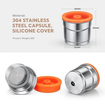 Metal Paslanmaz Çelik Doldurulabilir Kullanımlık Kapsül Pod için Fit İlly X5 Y 3.2 Y5 Kahve Makinesi Aksesuarları