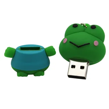 METİN karikatür 64 GB sevimli kurbağa USB Flash Sürücü 4 GB 8 GB 16 GB 32 GB Pendrive USB 2.0 Usb sopa