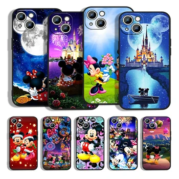 Mickey Minnie sevimli Apple iPhone 13 12 11 Pro Max mini XS XR X 8 7 6S 6 Artı Siyah Silikon Yumuşak telefon kılıfı Coque