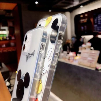 Mickey Mouse Arka Plan telefon Kılıfı Funda iPhone 11 12 13 14 Pro Max Artı 12 13 Mini 5 6 7 8 Artı X XS XR Max Yumuşak Arka Coque