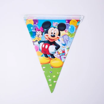 Mickey Mouse Tema Çocuk Favor Doğum Günü Partisi Süslemeleri Seti Kağıt Bardak Tabak Masa Örtüsü Balon Parti Malzemeleri Erkek Bebek Duş