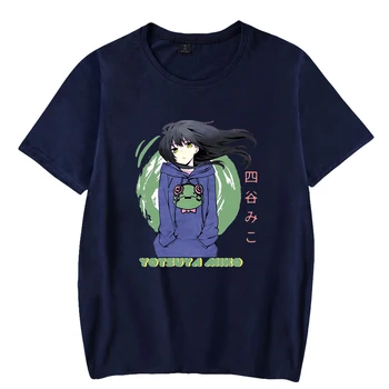 Mieruko Chan Tshirt O-Boyun Yaz Kısa Kollu Erkek kadın Tshirt Harajuku Streetwear Anime Miko Yotsuya Elbise Artı Boyutu