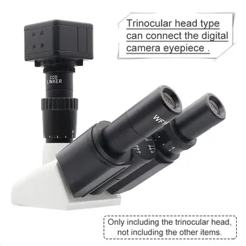 Mikroskop trinoküler kafa Ücretsiz Monoküler Kafa Binoküler Kafa ile Biyolojik Mikroskop için WF10X WF16X Büyük Alan Mercek
