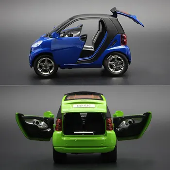 Mini Akıllı Alaşım Araba Modeli Simülasyon Alaşım Ses ve ışık Geri Çekin Kapı Oyuncak Araçlar pres döküm model arabalar Oyuncak Çocuklar İçin