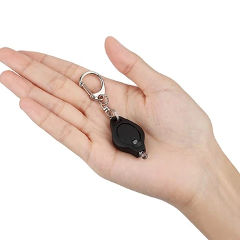 Mini Anahtarlık el feneri Ultra parlak LED Anahtarlık ışık meşale, LED Anahtarlık siyah