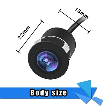 Mini Araba Kamera Trasera Ters Yedekleme Dikiz Kamera Gömme Montaj Su Geçirmez HD Gece Görüş Geniş 170 Derece Açı Matkap