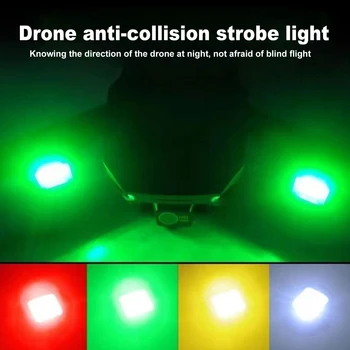 Mini Drone Strobe ışıkları Anti-çarpışma aydınlatma Drone Gece Uçan Led Güvenlik Lambası RGB LED ışıkları ile 7 renk Bisiklet Güvenlik