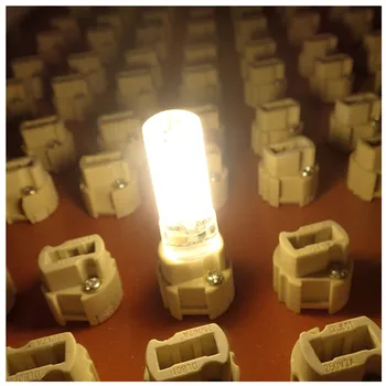 Mini G9 7 W 9 W 12 W LED lamba 3014 SMD AC 110 V 220 V Silikon gövde LED Mısır Ampul 64 LEDs 104 LEDs Kristal Avize koçan spot ışık