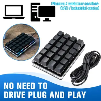 Mini Klavye 2/6/8/12/16/24 Tuşları Makro Özel Oyun Klavyesi Programlanabilir DIY Mekanik Klavye Makro Tuş Takımı PS Çizim