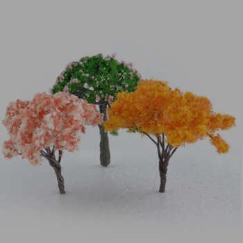 Mini Model Ağaçları Model Tren Sahne Karışık Minyatür Ağaçlar Yapay Wargame Ağaçları Model Demiryolu Sahne Seti J 30 Adet