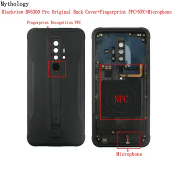 Mitolojisi için arka kapak Blackview BV6300 Pro Arka Konut + Parmak İzi Tanıma FPC + Mikrofon + NFC Su Geçirmez Cep Telefonu
