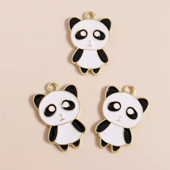 Mix Tarzı Sevimli Karikatür Bambu Panda Charms Kolye Kolye Bilezik Küpe DIY Takı Yapımı Takılar