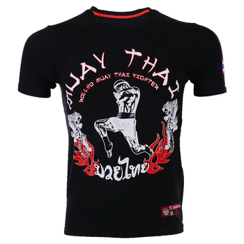 MMA Gömlek Boks Eğitim Rashguard Jiu Jitsu Kadın Erkek Muay Thai T Gömlek Hızlı Kuru Kısa Kollu Gym Fitness Sanda Mücadele Giyim