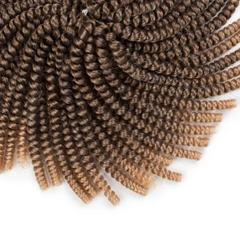 MODA IDOL 8 İnç Kabarık Tığ Örgüler Bahar Twists Saç 60 İpliklerini sentetik örgü saç peruk Tutku Büküm saç ekleme