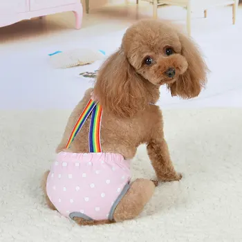 Moda Köpek Fiziksel Pantolon Yumuşak Rahat Nefes Pet Köpek Külot Sevimli Köpek Bezi Köpek Sıhhi Şort Köpek Iç Çamaşırı