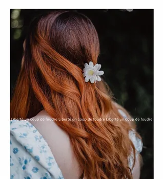 Moda Taze Papatya Asetat Kapmak Klip Firkete Kişilik Sevimli Vintage saç aksesuarları Saç Tokası Kadın Kız saç aksesuarları