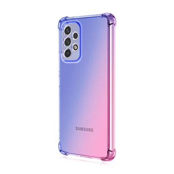 Moda Çift Renk Degrade Kılıf Samsung M22 A82 S22 Pro Ultra M31 Başbakan Note10 Artı 20 Ultra Kuantum 2 Darbeye Dayanıklı Kapak