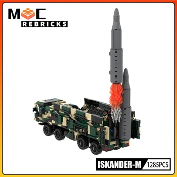 Modern Askeri Araç Iskander füze MOC Yapı Taşı Modeli Tuğla Kitleri Çocuk Oyuncakları Çocuklar için noel hediyesi