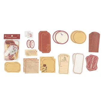 MOHAMM 30 ADET Vintage Malzeme Kağıt ve Etiket Paketi DIY Günlüğü Dizüstü Plancıları Kolaj Dekorasyon Tebrik Kartı Yapımı