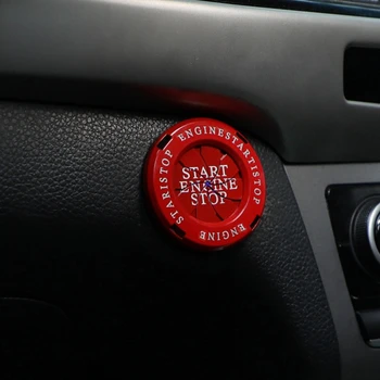 Motosiklet Araba Motor Çalıştırma Durdurma düğme kapağı kontak Anahtarı Dönebilen Koruma Kapağı İç Dekorasyon Dekor Sticker