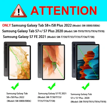 MTT samsung kılıfı Galaxy Tab S7 S8 Artı 12.4 inç TPU Deri Manyetik Kapak Standı Kapak Koruyucu Funda SM-T730 SM-X800 T970