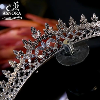 Muhteşem Gelin Düğün Tiara Tam Kübik Zirkonya Taç Kristal Kafa Bandı Moda Prenses doğum günü hediyesi Saç Aksesuarı