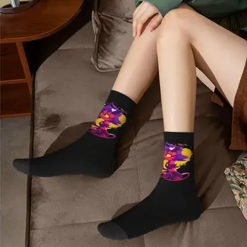 Mutlu Komik erkek Çorapları Harajuku Millie Moxxie Çorap Helluva Patron Anime Kaykay kadın Çorap İlkbahar Yaz Sonbahar Kış