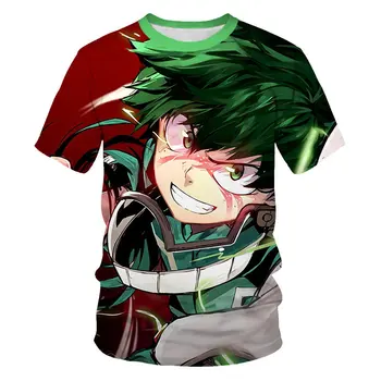 My Hero Academia Baskı Tshirt Anime Kısa Kollu Crewneck T shirt Anime Yaz Yeni T-Shirt çocuk giyim Kazak