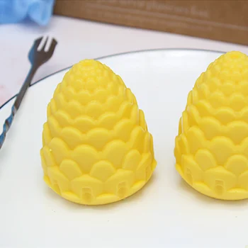 Noel 3D Çam Fıstığı Silikon Mum Kalıp Kek El Yapımı Tutkal Balmumu DIY Yaratıcı Mumlar Kalıpları Pişirme Araçları