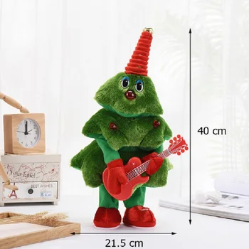 Noel Dekorasyon Dans Noel Ağacı Elektrikli peluş oyuncaklar Şarkı Söyleyebilir Ve Dans Partisi Elektrikli Peluş Bebekler Çocuklar İçin Noel Hediyesi