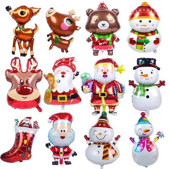 Noel Süslemeleri Ev için Merry Christmas Balonlar Noel Partisi Malzemeleri Mutlu Yeni Yıl 2022 Süslemeleri Navidad 2021