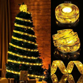 Noel şerit peri ışık dize garland ışıkları noel ağacı süsleme tatil aydınlatma Navidad dekor düğün dekor ışık