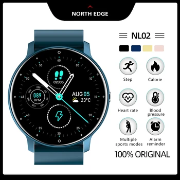 NORTHEDGE Smartwatch Erkekler spor fitness takip chazı Tam Dokunmatik Ekran IP67 Su Geçirmez Bluetooth-Android IOS İçin Uyumlu 2021 Yeni