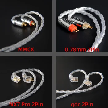 NıceHCK LitzPS 4N Litz Saf Gümüş Kulaklık Yükseltme Kablosu 3.5/2.5/4.4 MMCX / NX7 Pro/QDC / 0.78 mm 2Pın İçin DB3 KXXS T4 T2 ST-10s