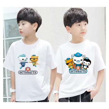Octonauts T-shirt gençler için Giysi Takım Elbise erkek Spor Anime T-shirt 2022 yeni yaz giyim setleri kızlar 14 yıl