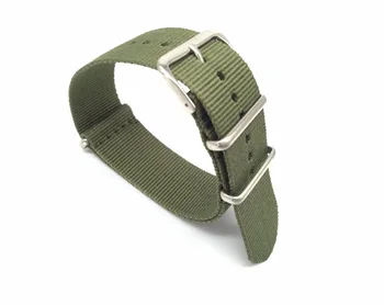 Ordu Askeri Vintage Retro Naylon İzle 18 20 22mm Yeşil kumaş Dokuma saat kayışı Kayış Band Toka kemer 24mm aksesuarları