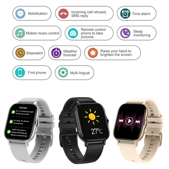 Orijinal DT94 akıllı saat Kadın Erkek İzleme 1.78 inç 320x385 Ekran Uzun Pil Bluetooth Çağrı Çok Spor Smartwatch