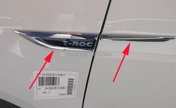 Orijinal kapı Yan Kanat Çamurluk Amblem Rozeti sticker Trim için 2018-2022 VW T-ROC TROC