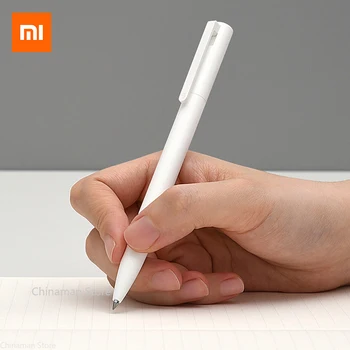Orijinal Xiaomi Mijia Jel Kalem 9.5 mm Kapaksız Yazma Kalem İsviçre Dolum Tükenmez kalem Japonya Mavi / Siyah Mürekkep Okul yazma kalem