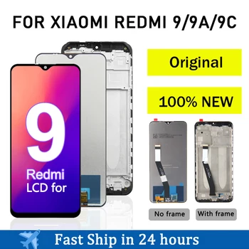Orijinal Xiaomi Redmi İçin 9 9A 9C lcd ekran dokunmatik ekranlı sayısallaştırıcı grup İçin Yedek Parçalar Redmi 9 M2004J19AG M2004J19C