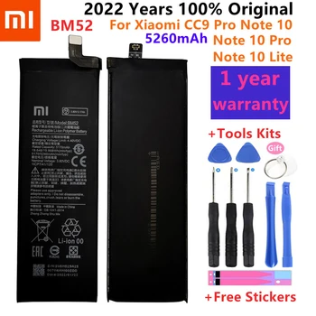 Orijinal Yeni Yüksek Kalite BM52 5260mAh Xiaomi Mi Not İçin 10 Lite / Mi Not 10 Pro / CC9pro CC9 Pro Pil + Ücretsiz Araçlar