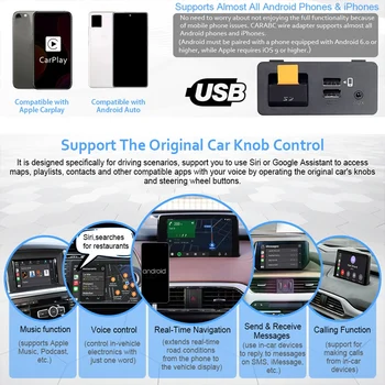 Otomatik USB Adaptörü Hub Apple - Carplay Android TK78-66-9U0C İçin Mazda 3 6 2 Mazda CX5 CX3 CX9 Mıata MX5 Toyota Yarıs