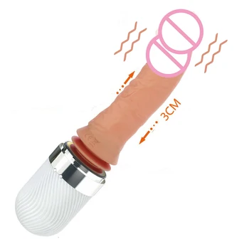 Otomatik ısıtma mastürbasyon için seks Makineli tüfek oyuncaklar esnek yapay penis sokmak titreşim, ısıtma sıcak duygu ile seks oyuncakları kadın için