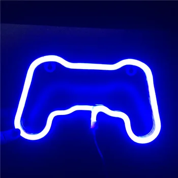 Oyun LED Neon Burcu Duvar Dekorasyon Gamepad Neon Lamba USB Pil Gece Lambası Yatak Odası Ev Dekor için Doğum Günü Yılbaşı Hediyeleri