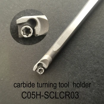 OYYU Torna Araçları C05H-SCLCR03 C05H SCLCR Dönüm Aracı Tutucu Delik Çubuğu CNC Tungsten Eklemek CCGT030102 L-F TN60 Karbür Uçlar