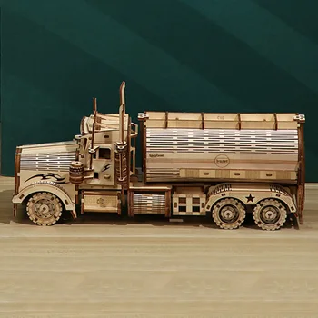 Para Kutusu Yüksek Zorluk Kamyon Bulmaca 3D Ahşap yapboz oyuncak Bulmaca DIY yakıt tank kamyon Kumbara Yetişkinler Çocuklar için Hediye