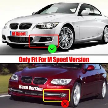 Parlak Siyah Ön Tampon Yan Splitter Kapağı Dudak BMW 3 Serisi E92 E93 LCI M-Tech 2010-2013 Sis Lambası Hava Firar Emme Spoiler